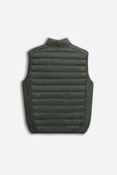 GILET TRAPUNTATO VERDE MILITARE